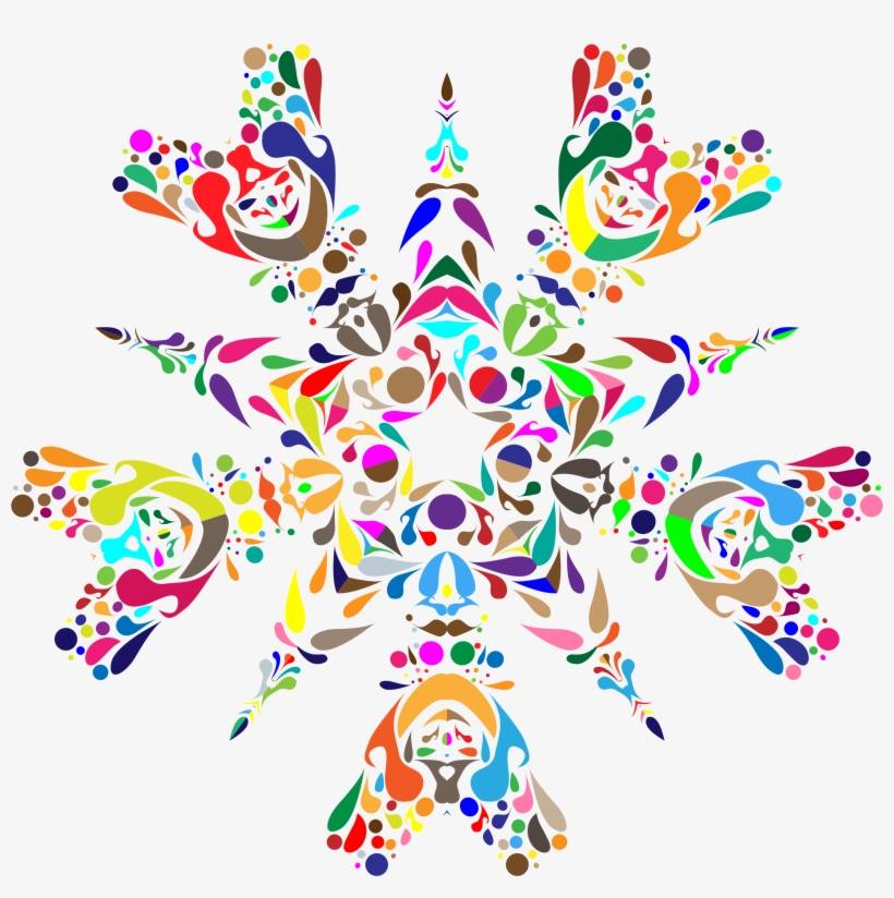 This Free Icons Png Design Of Colorful Floral Spatter, transparent png