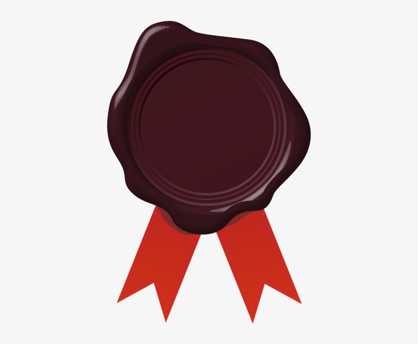 Chocolate Wax Seal And Ribbon - Sello De Carta Png, transparent png