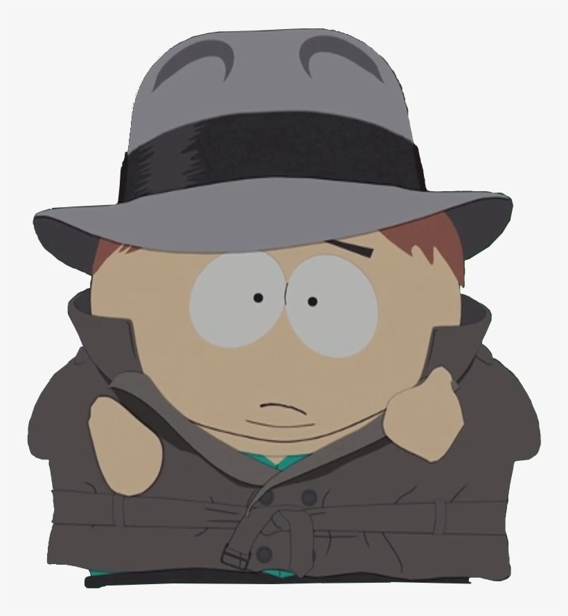 Trench Coat And Hat Cartman - Trench Coat Fedora Hat, transparent png
