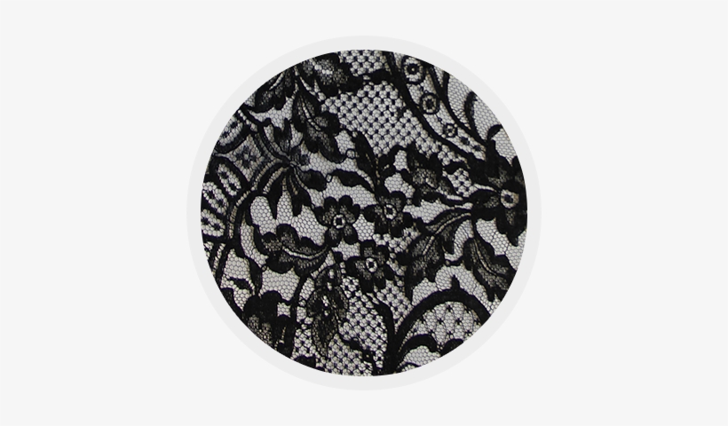 Black Lace Trim - Lace, transparent png