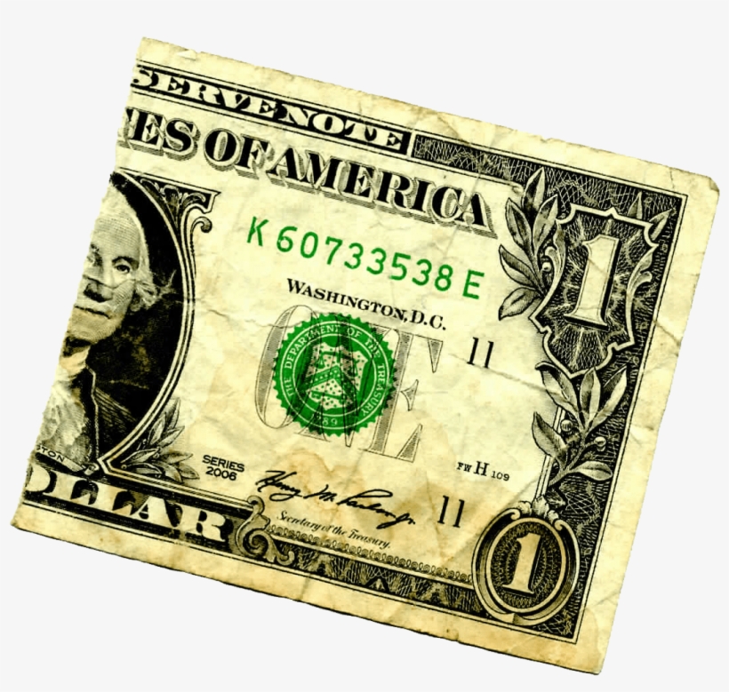 In Making Our Rounds To Pick Up Donations For Tosci - Dollar Bill, transparent png