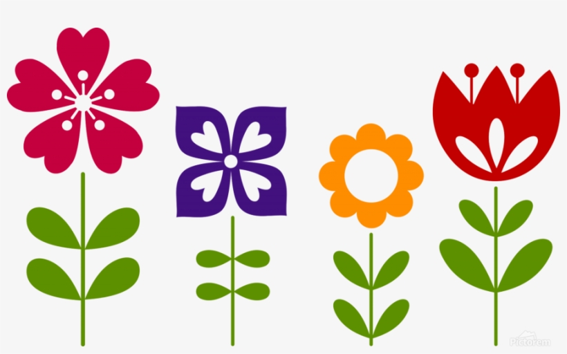 Canvas Print - สวยงาม ดอกไม้ การ์ตูน สวย ๆ, transparent png