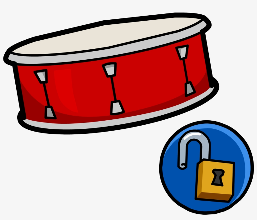 Snare Drum Unlockable Clothing Icon Id - Club Penguin Mp3000, transparent png