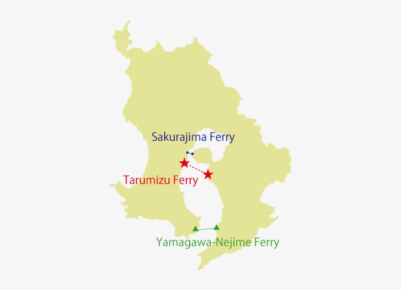 Route Kagoshima Ferry - 九州 地図, transparent png