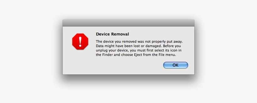 Device Removal Alert - Mac Error, transparent png