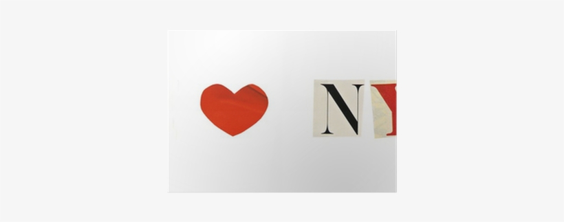 I Love Ny Formed With Magazine Letters Poster • Pixers® - Heart, transparent png