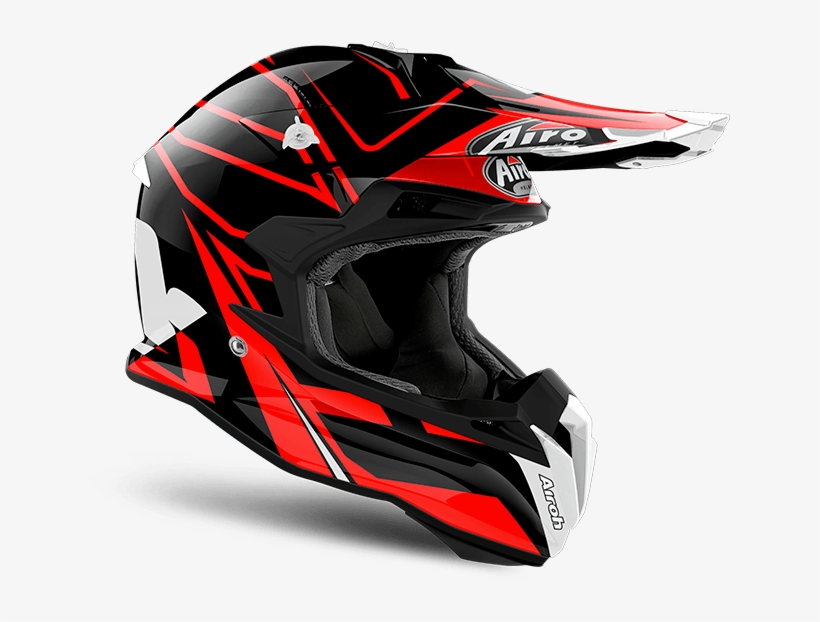 Airoh Terminator Open Vision Shock Helmet-orange-white-xs, transparent png