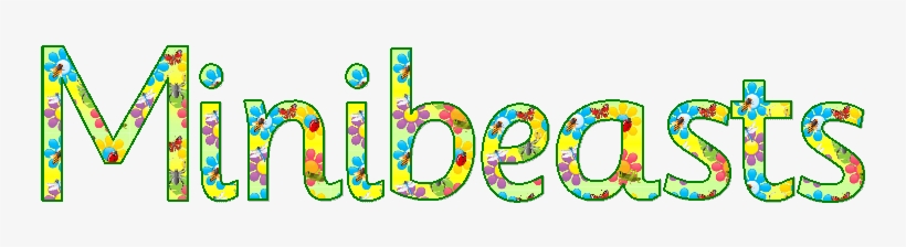Minibeasts Display Lettering, transparent png