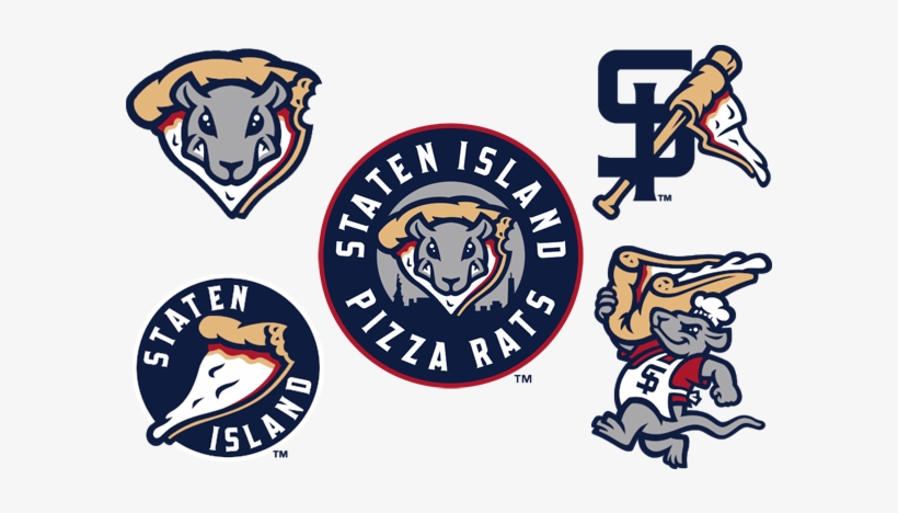 The Pizza Rats Unveiled A Series Of Logos Designed - Staten Island Yankees Pizza Rats, transparent png
