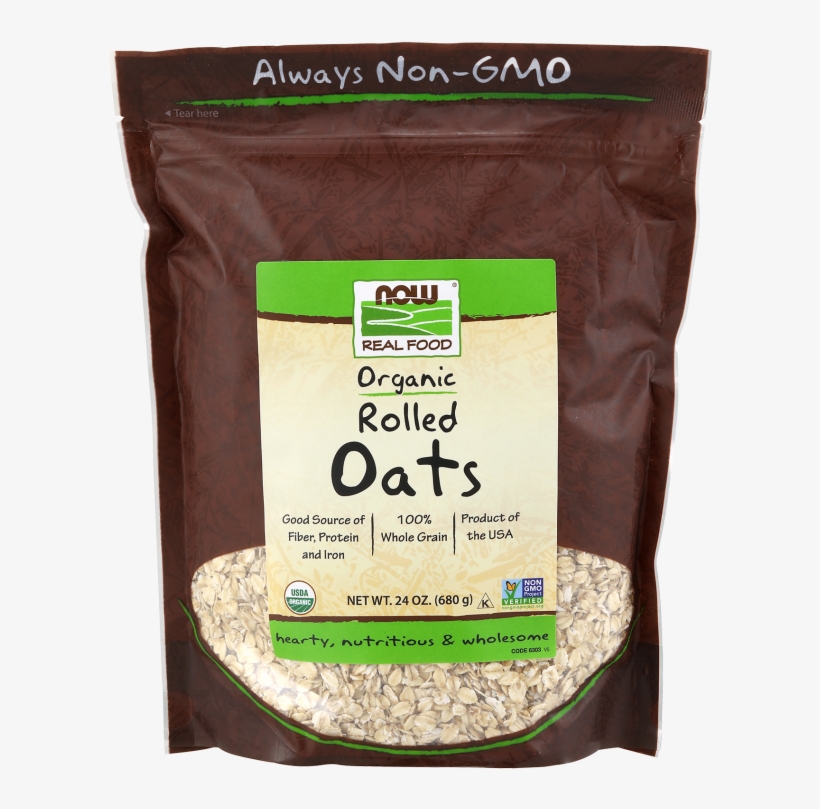 Rolled Oats, Organic - Now Foods - Dextrose - 32 Oz., transparent png