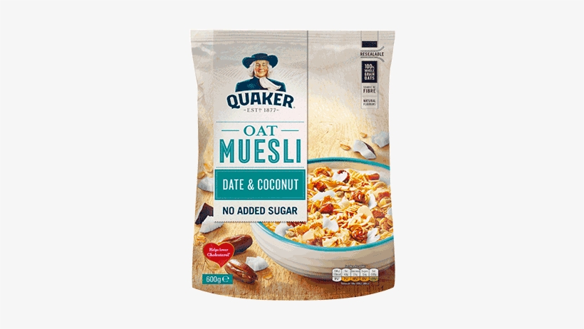 Oat Muesli Date & Coconut - Quaker Multigrain Flakes, Cranberry Apple - 17.2 Oz, transparent png