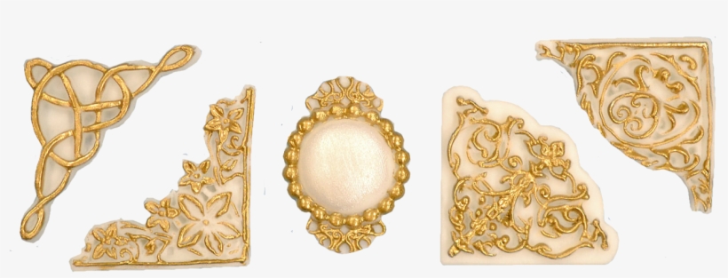 Decorative Corner Transparent Gold, transparent png