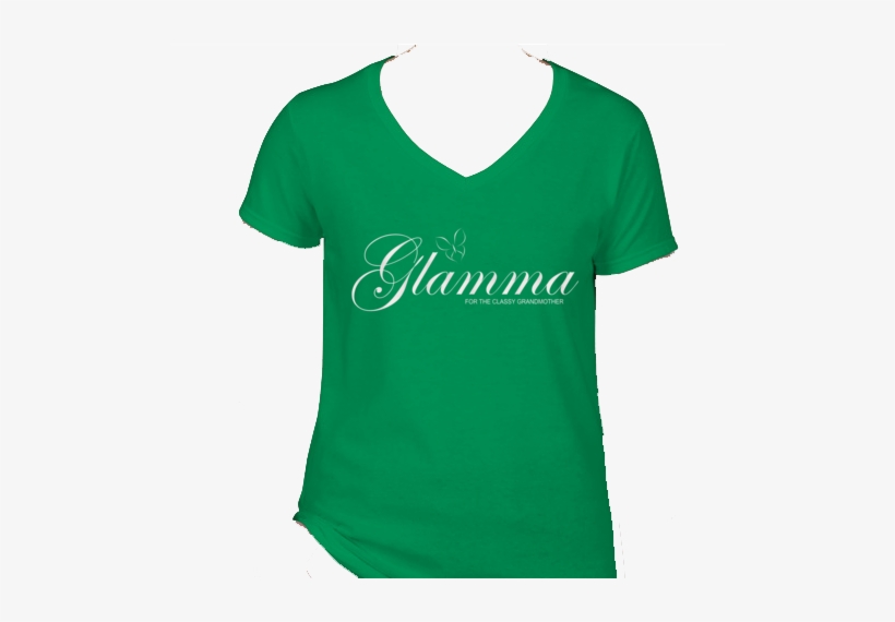 Glamma Green White Glitter V-neck - Game 7, transparent png