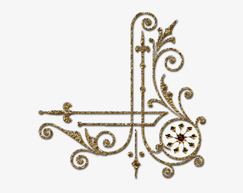 Transparent Gold Decorative Corner - Decorative Frame Corner Border Png Transparent, transparent png