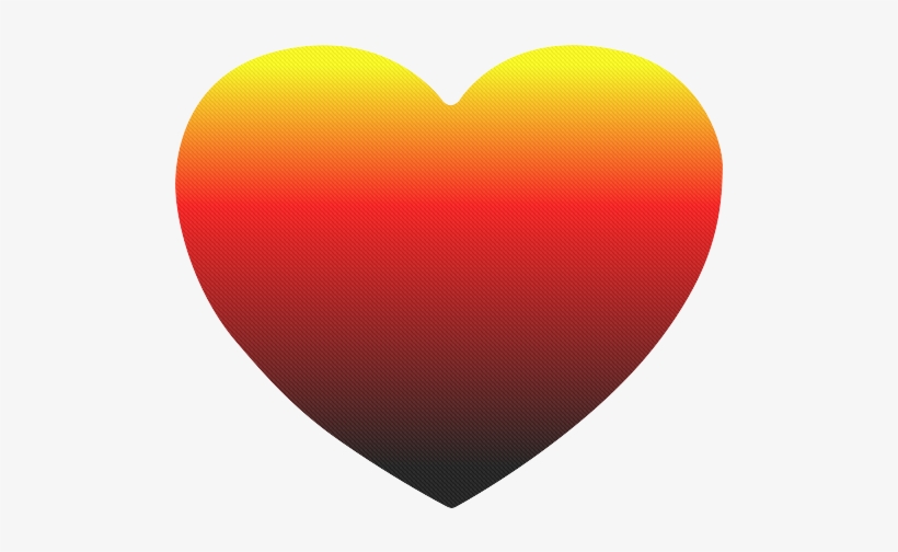 Crayon Box Ombre Rainbow Heart-shaped Mousepad - Sunset Ombre Heart, transparent png