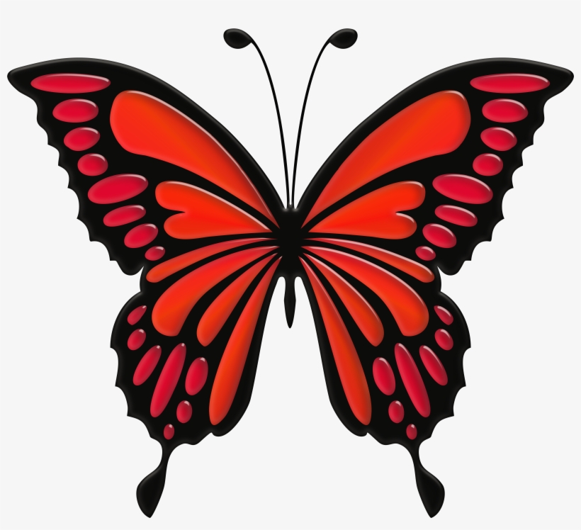 Red Butterfly Png, transparent png