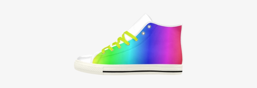 Crayon Box Ombre Rainbow Aquila High Top Microfiber - Shoe, transparent png