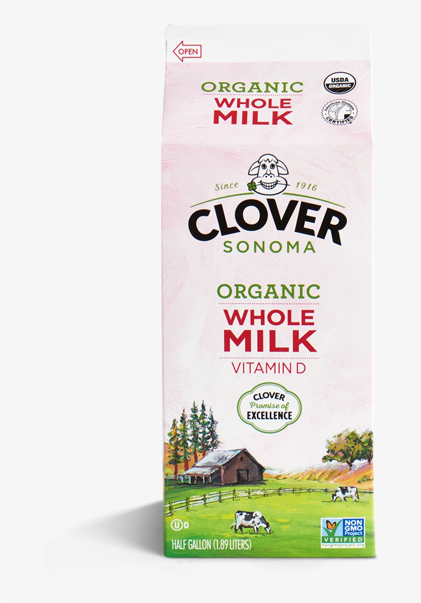 Organic Milk - Clover Organic Milk, transparent png