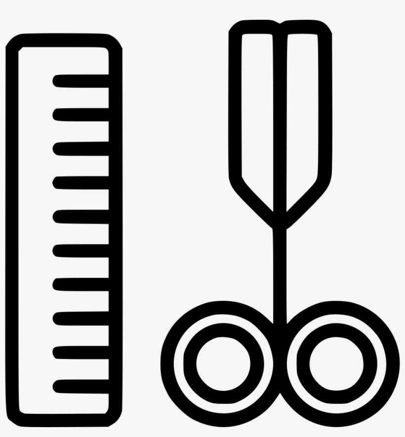 Scissors And Comb - Writing, transparent png