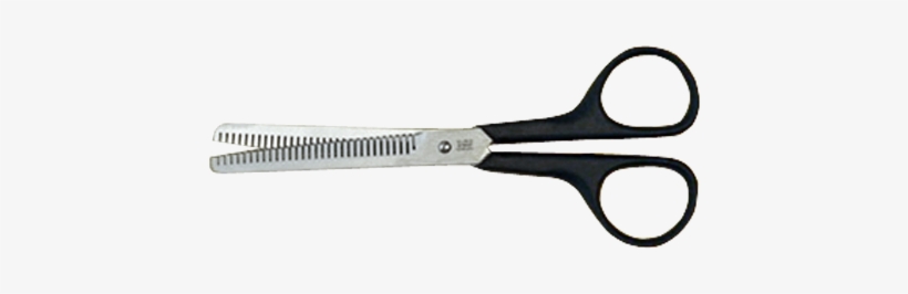 Mars Black Plastic Scissors Doubleside Thinning - Scissors, transparent png