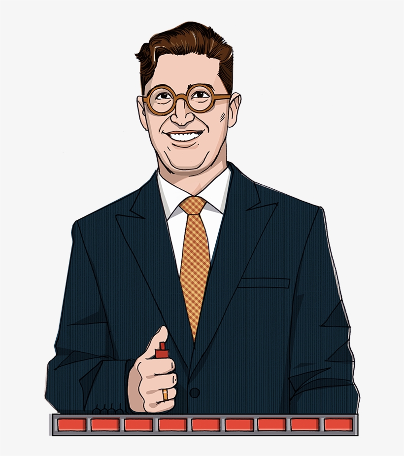 The “see You Tomorrow, Trebek” Jeopardy Contestant - Cartoon, transparent png