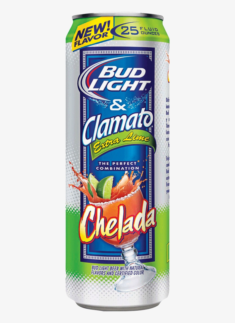 Bud Light & Clamato Extra Lime 25oz Can - Bud Light Chelada Extra Lime, transparent png