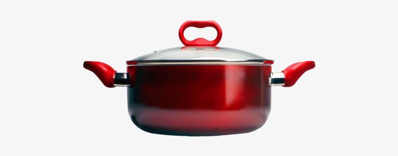 Red Pot With Glass Lid - Ecolution Bliss 5 Qt. Dutch Oven With Lid, transparent png
