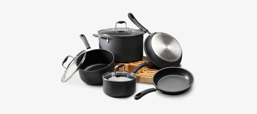 Black Pots And Pans - Cookware And Bakeware, transparent png