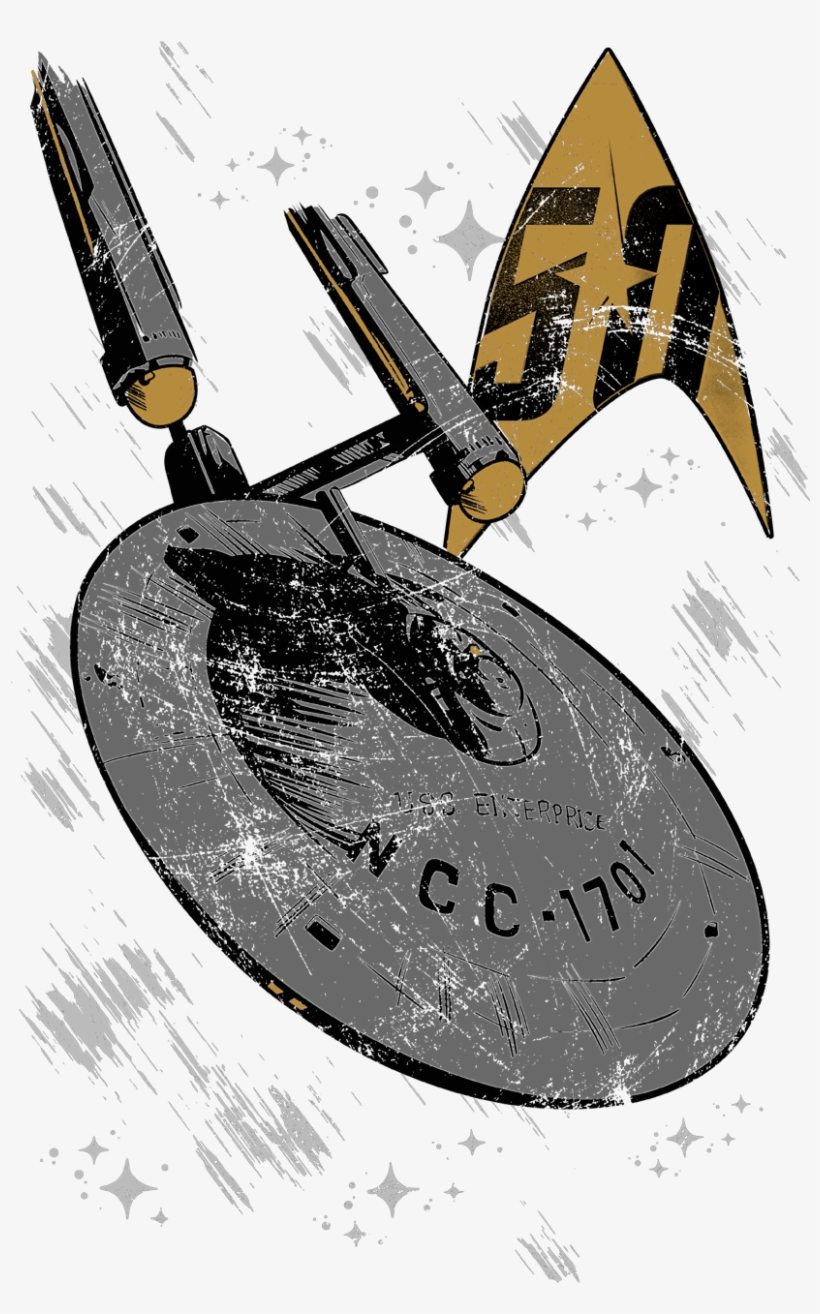 Star Trek Enterprise Dash Women's T-shirt - Illustration, transparent png