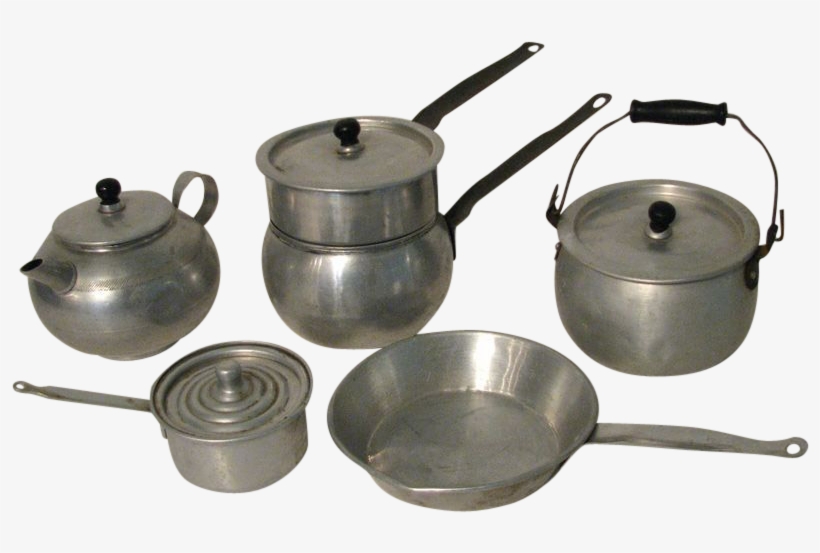 Vintage Toy Pots And Pans Set - Lid, transparent png