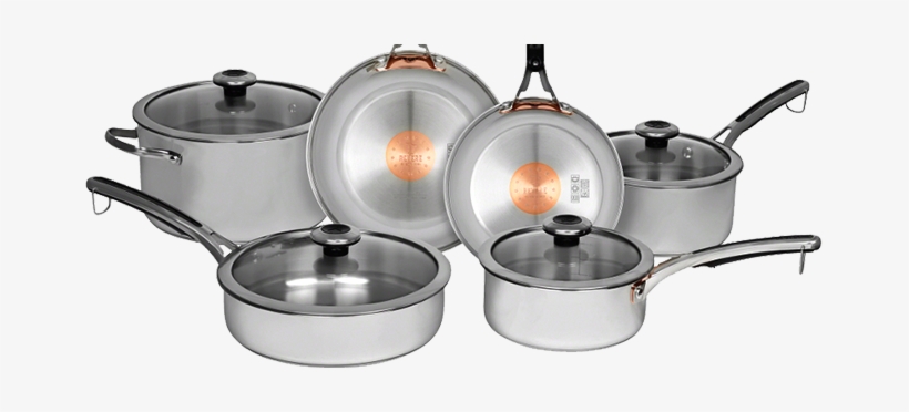 Stainless Steel - Revere Copper Confidence Core 10-pc. Stainless Steel, transparent png