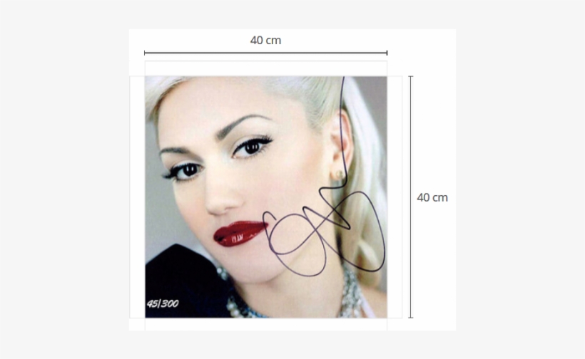 Promi-stuff - Gwen Stefani Portrait Pop Music Singer 32x24 Print, transparent png
