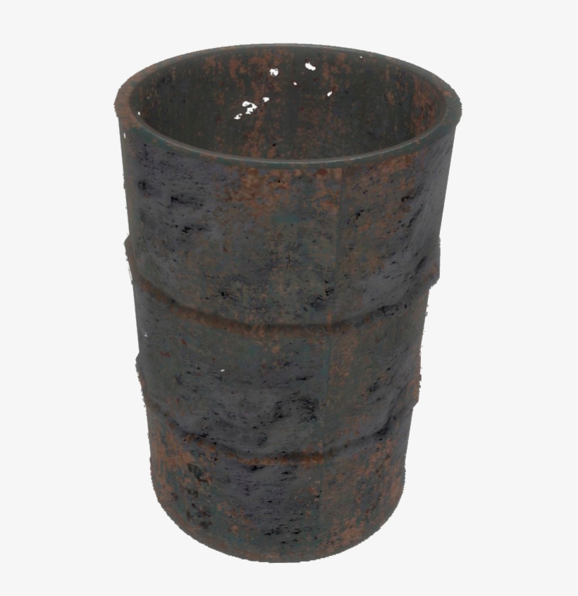 Fo4 Lidless Metal Barrel - Barrel Metal, transparent png