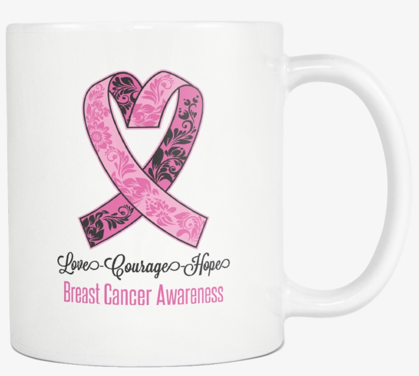 Love Courage Hope Breast Cancer Awareness Cool Pink - Pancreatic Cancer Ribbon Hope Faded Heart, transparent png