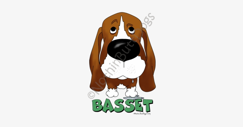 Big Nose Basset Hound Dark Colored T-shirts - Bassetdrooldark Square Sticker 3" X 3", transparent png
