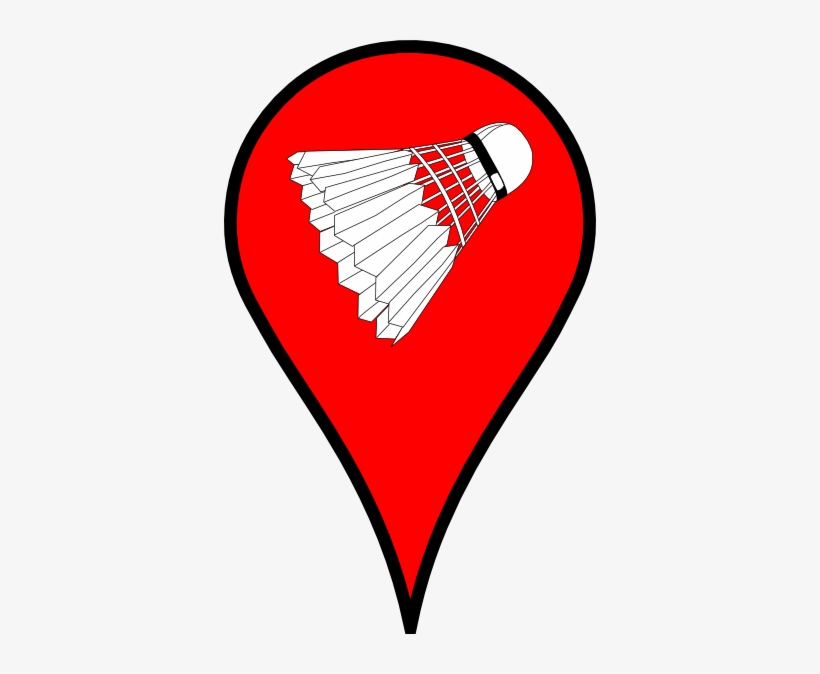 Pin Red Badminton Clipart - Badminton, transparent png
