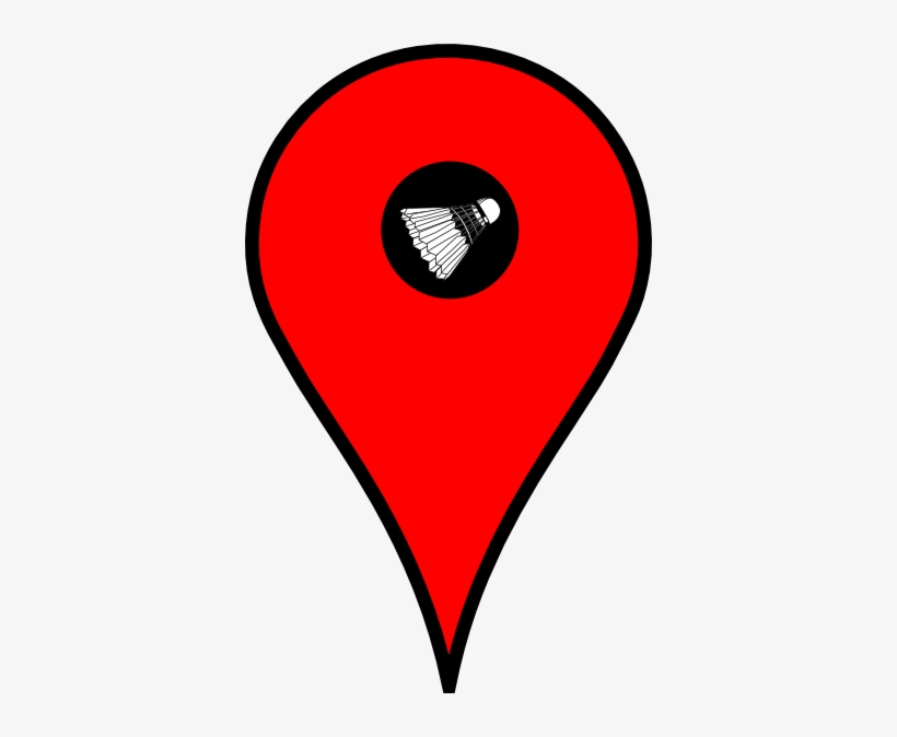 Pin Red Badminton Clipart - Google Maps Red Pin, transparent png