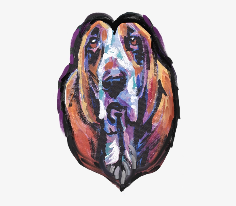 Bleed Area May Not Be Visible - Basset Hound Painting, transparent png