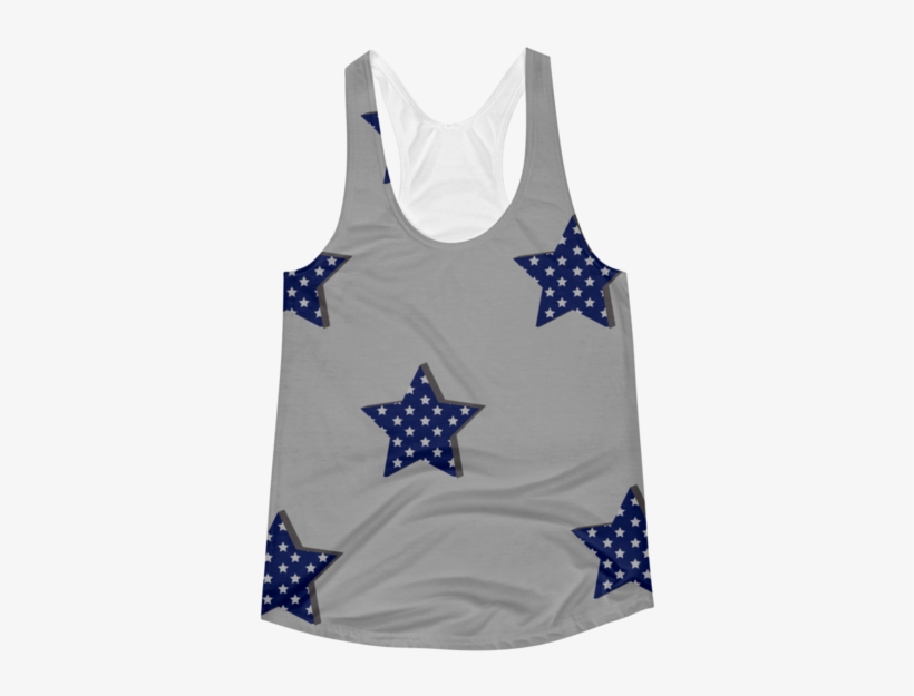 Patriotic Stars Women's Racerback Tank - Active Tank, transparent png