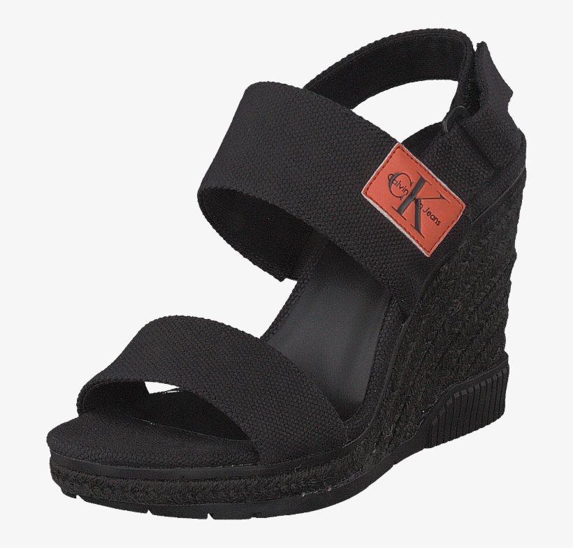 Calvin Klein Jeans - Calvin Klein - Canvas Wedge Sandals - Pink - 5 - Women, transparent png