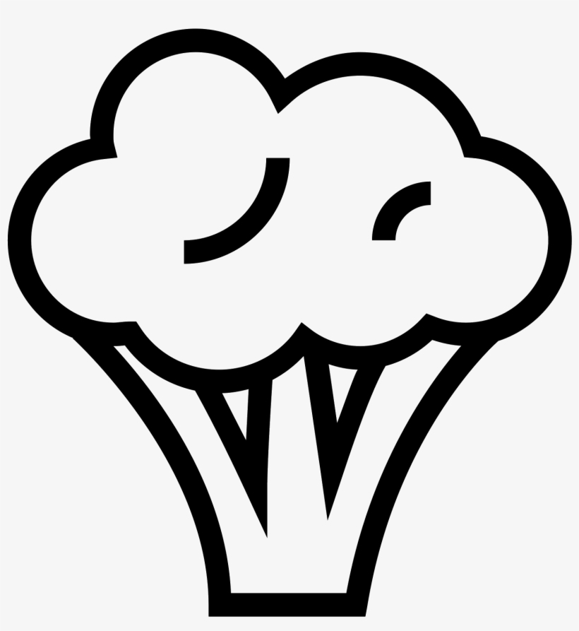 This Is A Picture Of A Piece Of Broccoli With A Puffy - Broccoli Icon, transparent png