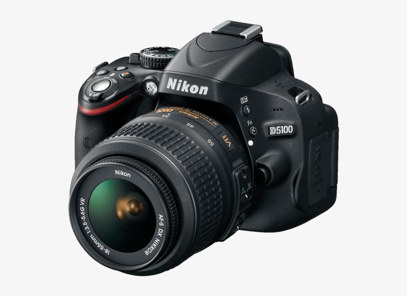 Digital Slr Camera Png Transparent Image - Nikon D5100 Cmos Digital Slr With 18-55mm F/3.5-5.6af-s, transparent png
