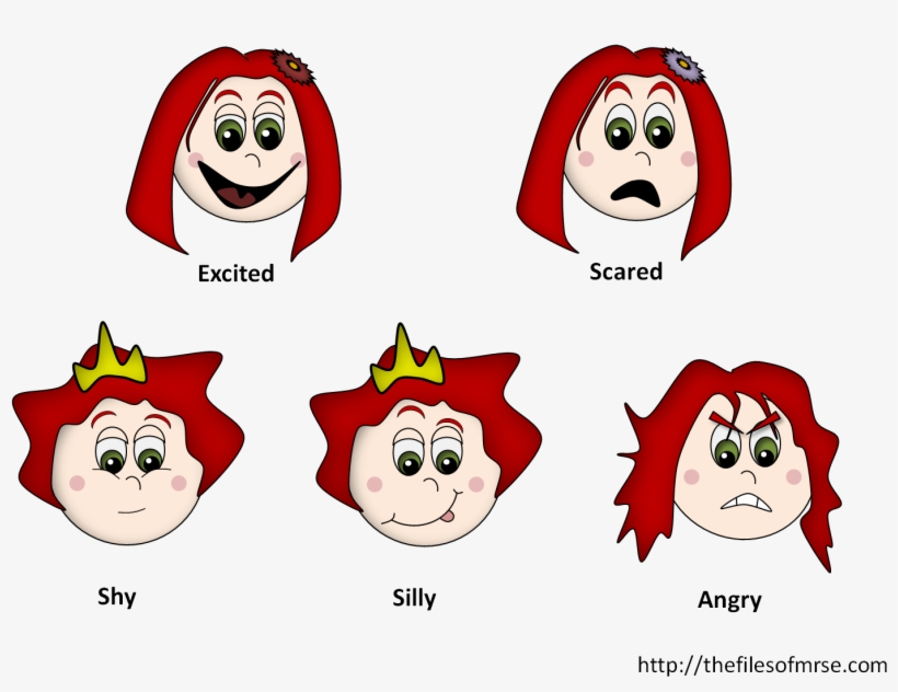 Scary Clipart Different Emotion - 5 Emotions Clip Art, transparent png