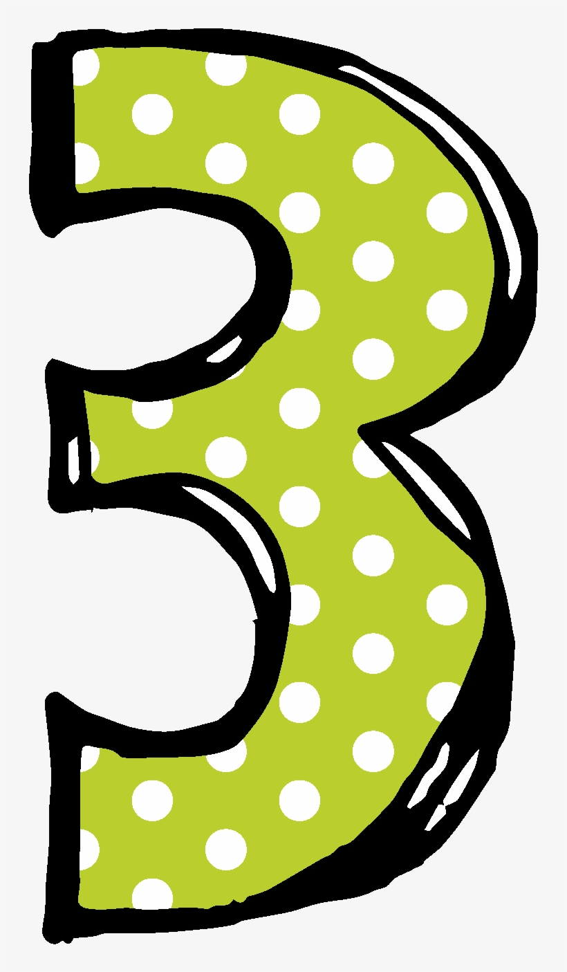 Polka Dot Number 3 - Cute Number 3 Png - 868x1436 PNG Download - PNGkit