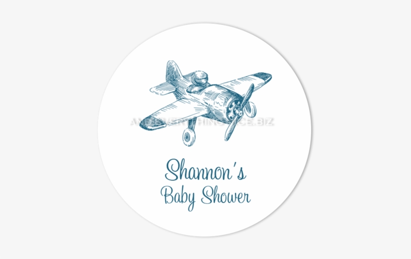 2" Round Vintage Airplane Favor Labels • Self Adhesive - Thank You Airplane Gif, transparent png