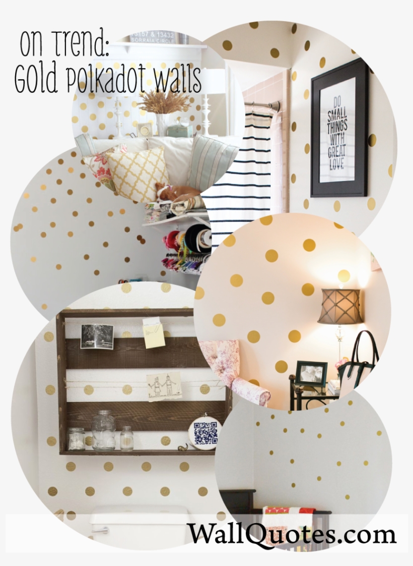 Of Course We've Got Polkadot Vinyl Decals In The Shop - Deco Wc Or Et Blanc, transparent png