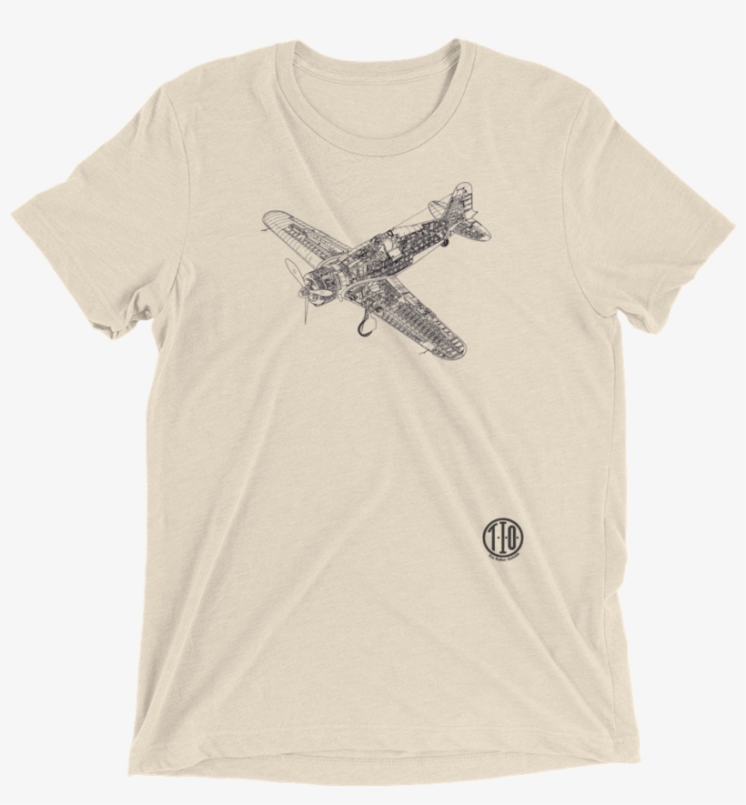Vintage War Plane Men's On Oatmeal - 124 Spider T Shirt, transparent png