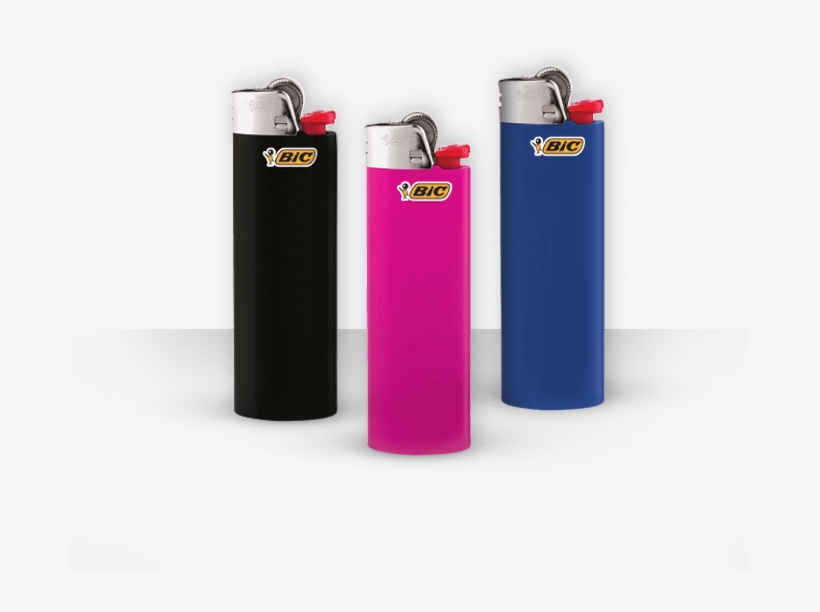 Three Pocket Lighters - Bic Lighter , 4 Pack Assorted Colors, Full Size, transparent png