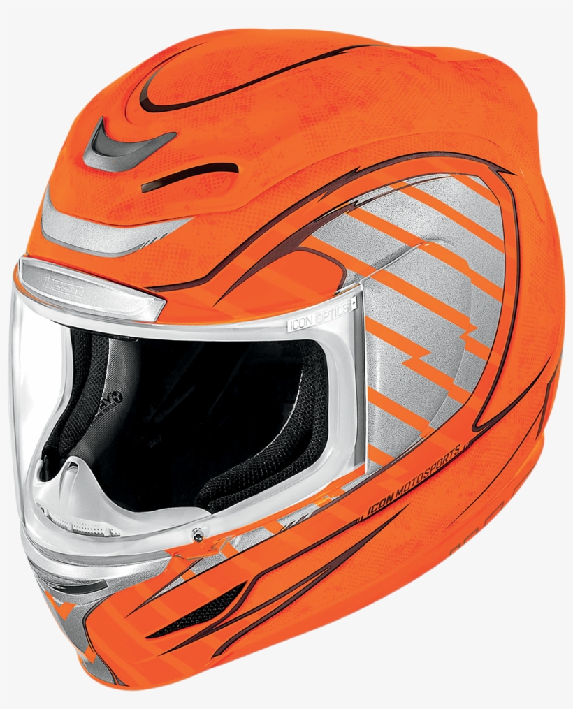 Motorcycle Helmet Png Image, Moto Helmet - Icon Airmada Volare Hi-viz Orange Helmet - 3xl, transparent png