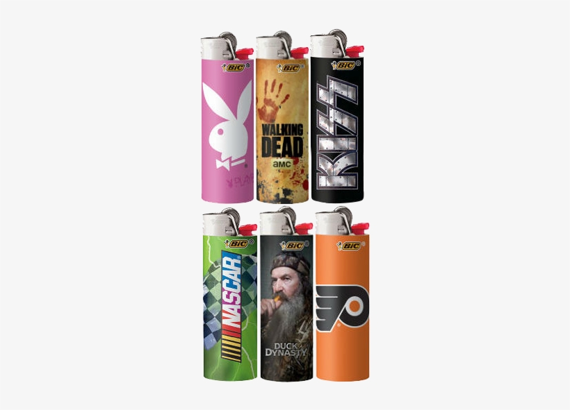 Playboy, The Walking Dead, And Nascar Branded Bic Lighters - Mead Kiss - Kiss - 2015 Calendar, transparent png